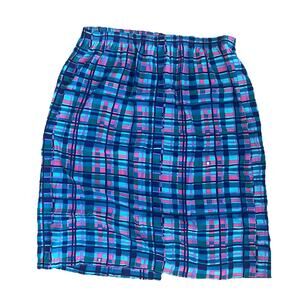Vintage SG Sport Jewel Tone Grid Pattern Plaid Skirt Womens Plus Size 1X